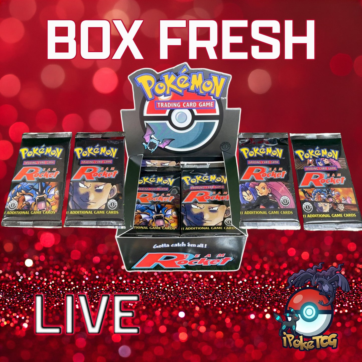 (1999) Pokemon TCG: 1st Edition Team Rocket Booster Pack *(Box Fresh)*