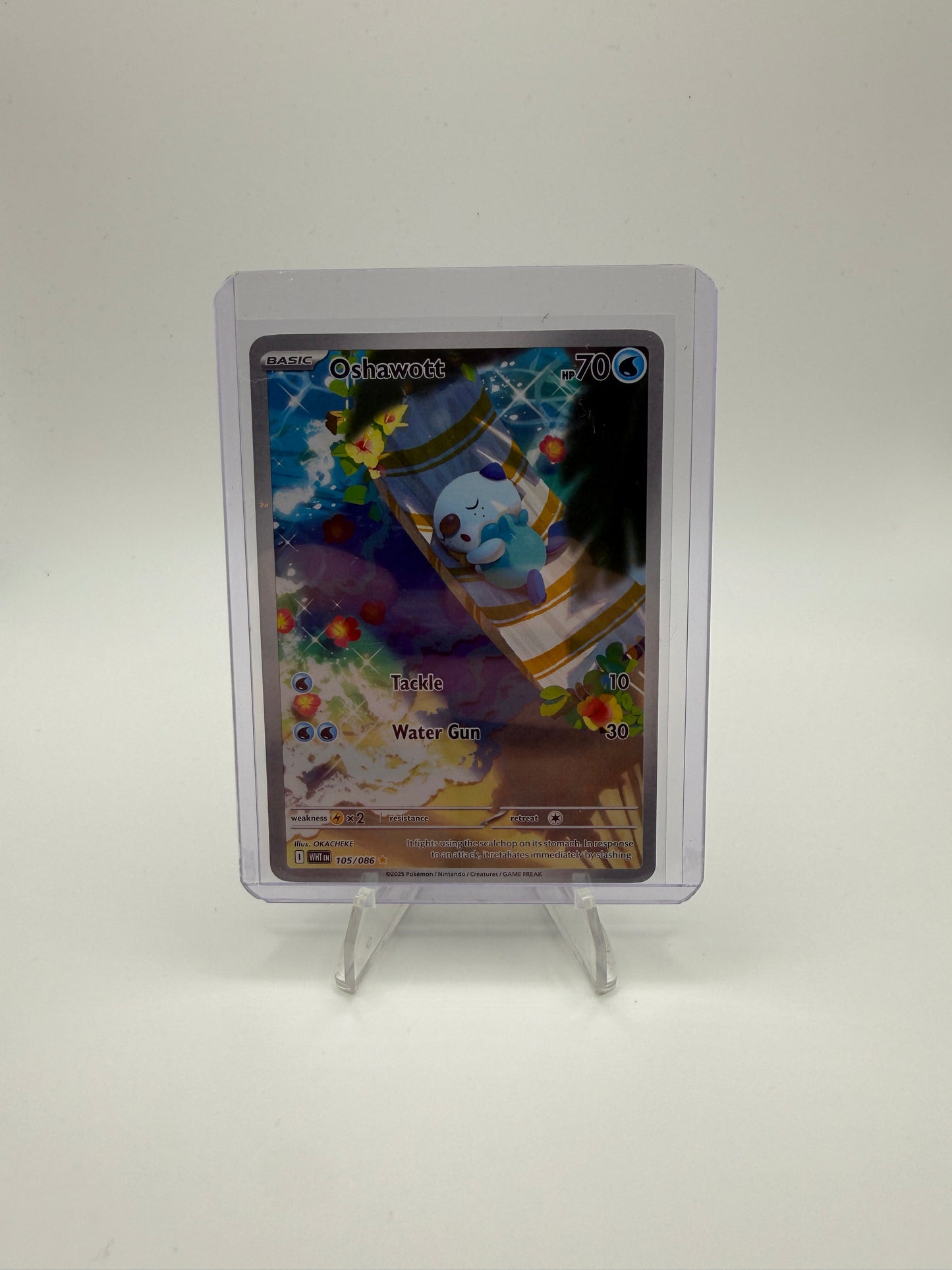 Oshawott #105 - White Flare - Near Mint
