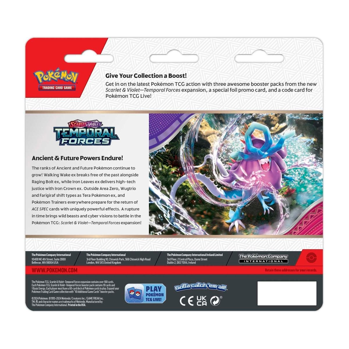Pokemon TCG: Scarlet & Violet-Temporal Forces 3 Pack Blister