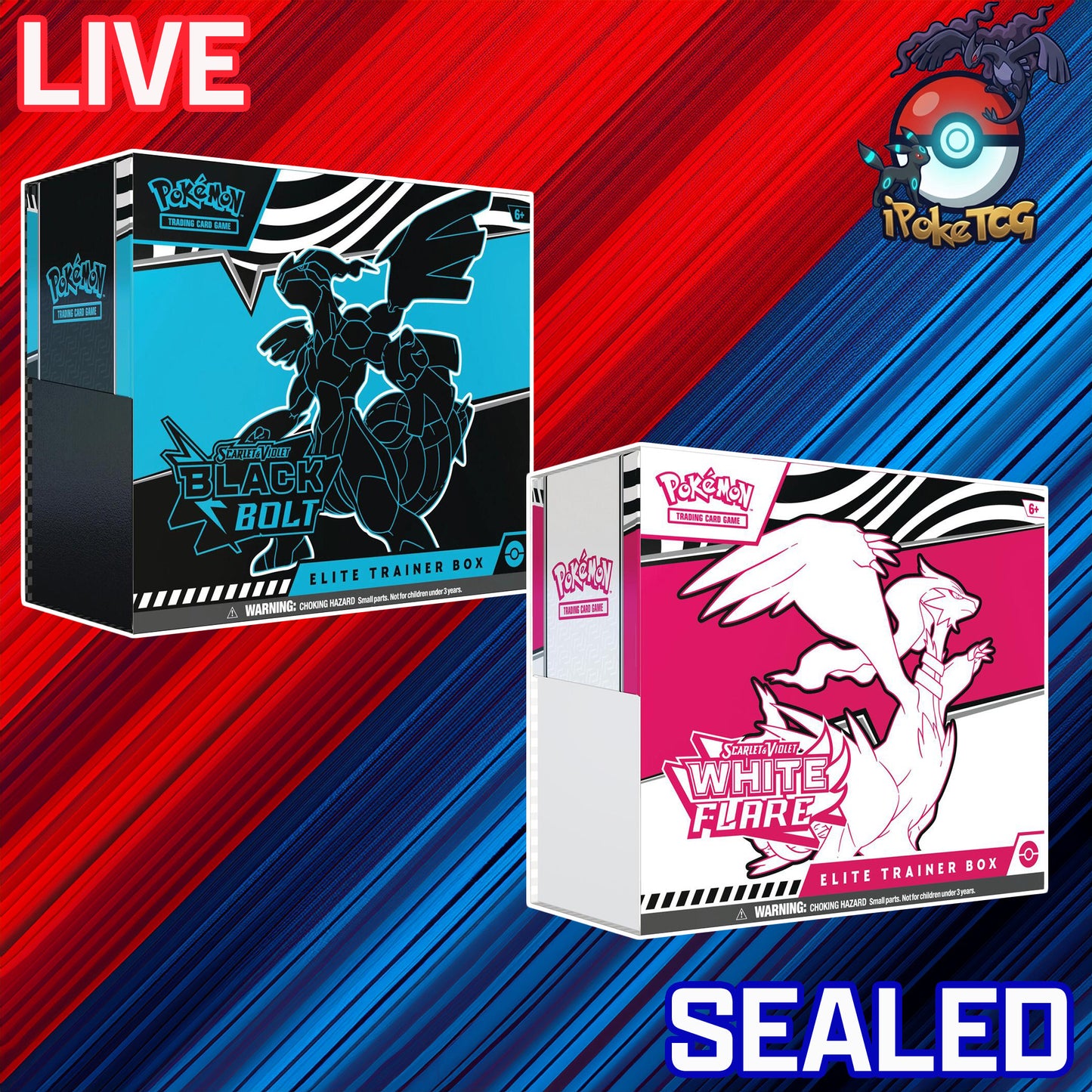 Pokemon TCG: Scarlet & Violet-Black Bolt & White Flare Elite Trainer Box