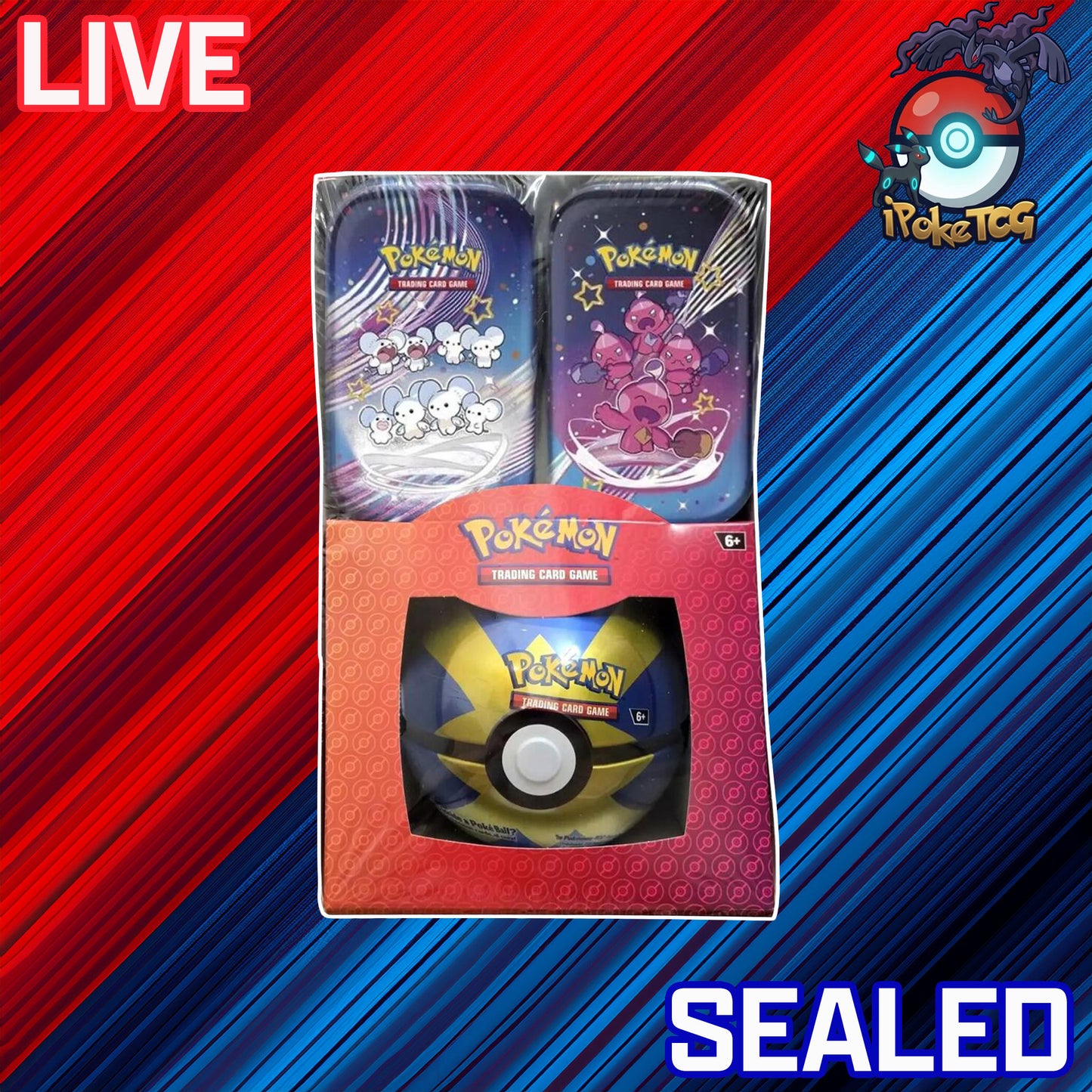 Pokemon TCG: Paldean Fates Mini Tins + Poke Ball Tin (Copy)