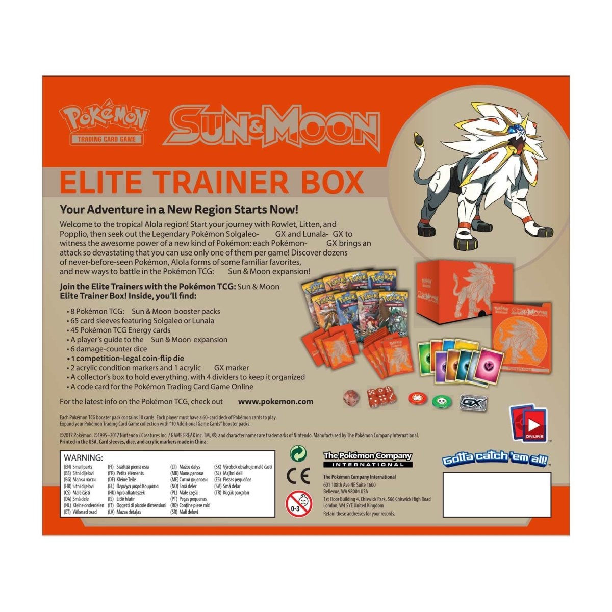 Pokemon TCG: Sun & Moon Elite Trainer Box (Lunala & Solgaleo