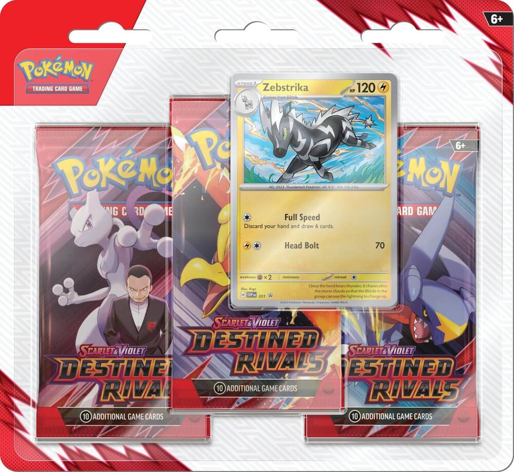 Pokemon TCG: Scarlet & Violet-Destined Rivals 3 Pack Blister