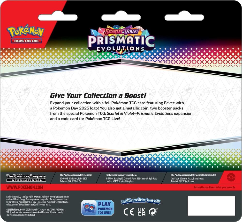 Pokemon TCG: Scarlet & Violet-Prismatic Evolutions Eevee Blister