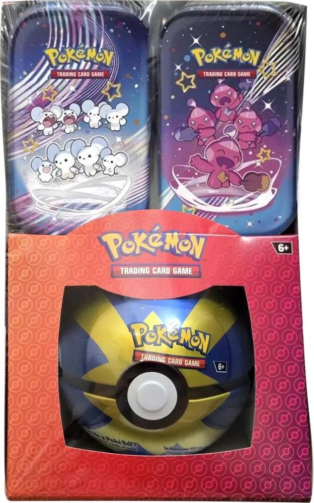 Pokemon TCG: Paldean Fates Mini Tins + Poke Ball Tin