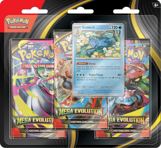 Pokemon TCG: Mega Evolutions-3 Pack Blister (Golduck)