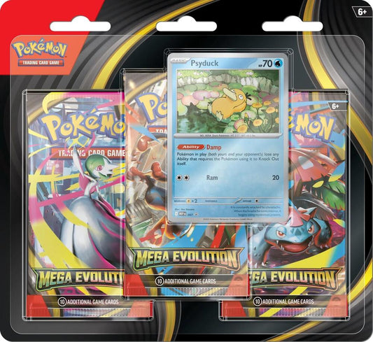 Pokemon TCG: Mega Evolutions-3 Pack Blister (Psyduck)