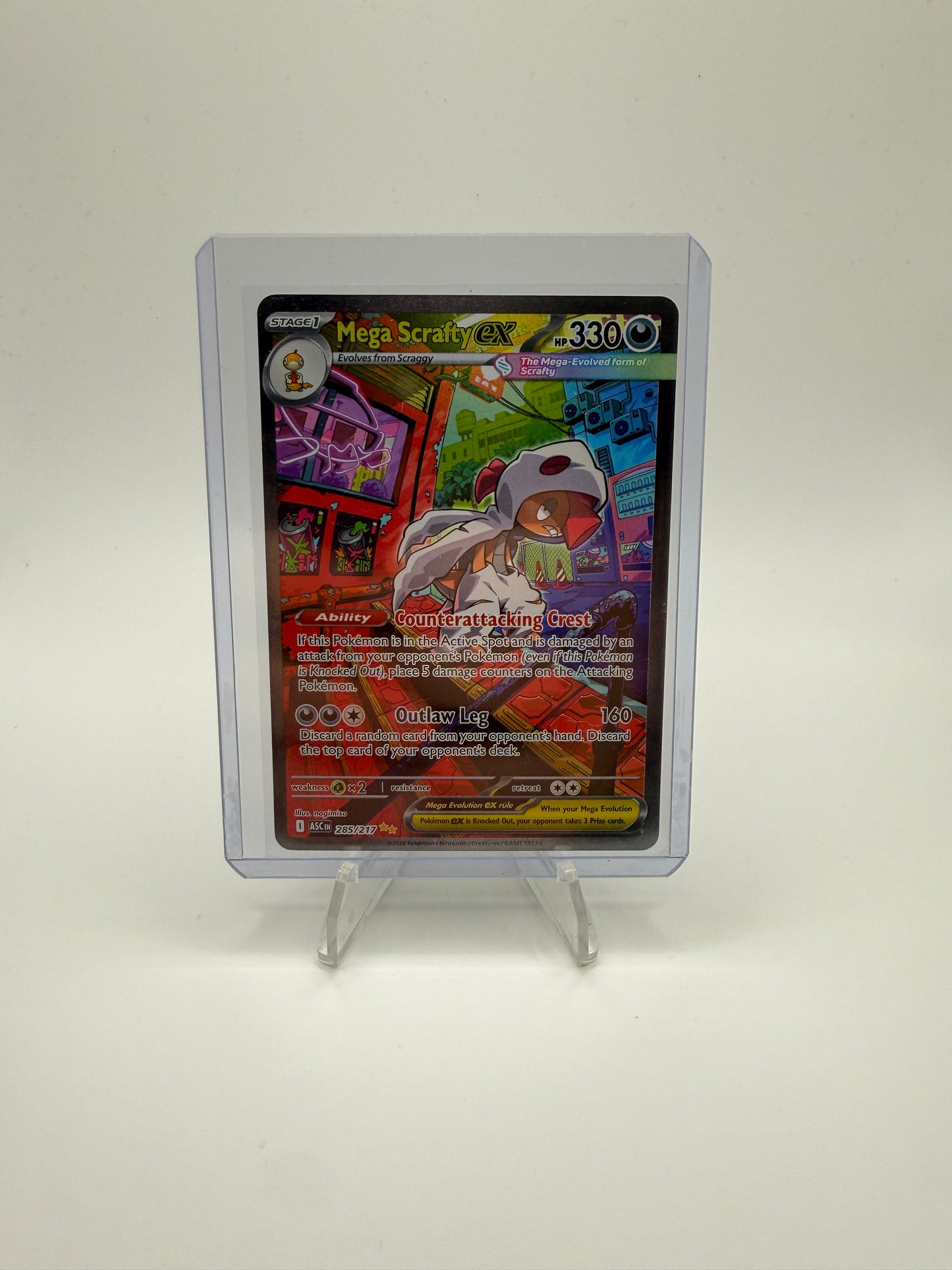 Mega Scrafty EX SIR #285 - Ascended Heroes - Near Mint