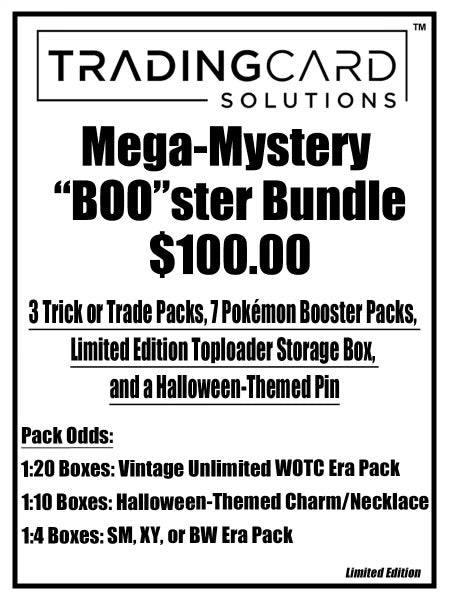 Pokemon TCG: *Limited Edition* Halloween TCS Mega Top Loader “BOO”ster Bundle *(LIVE RIP ONLY)*