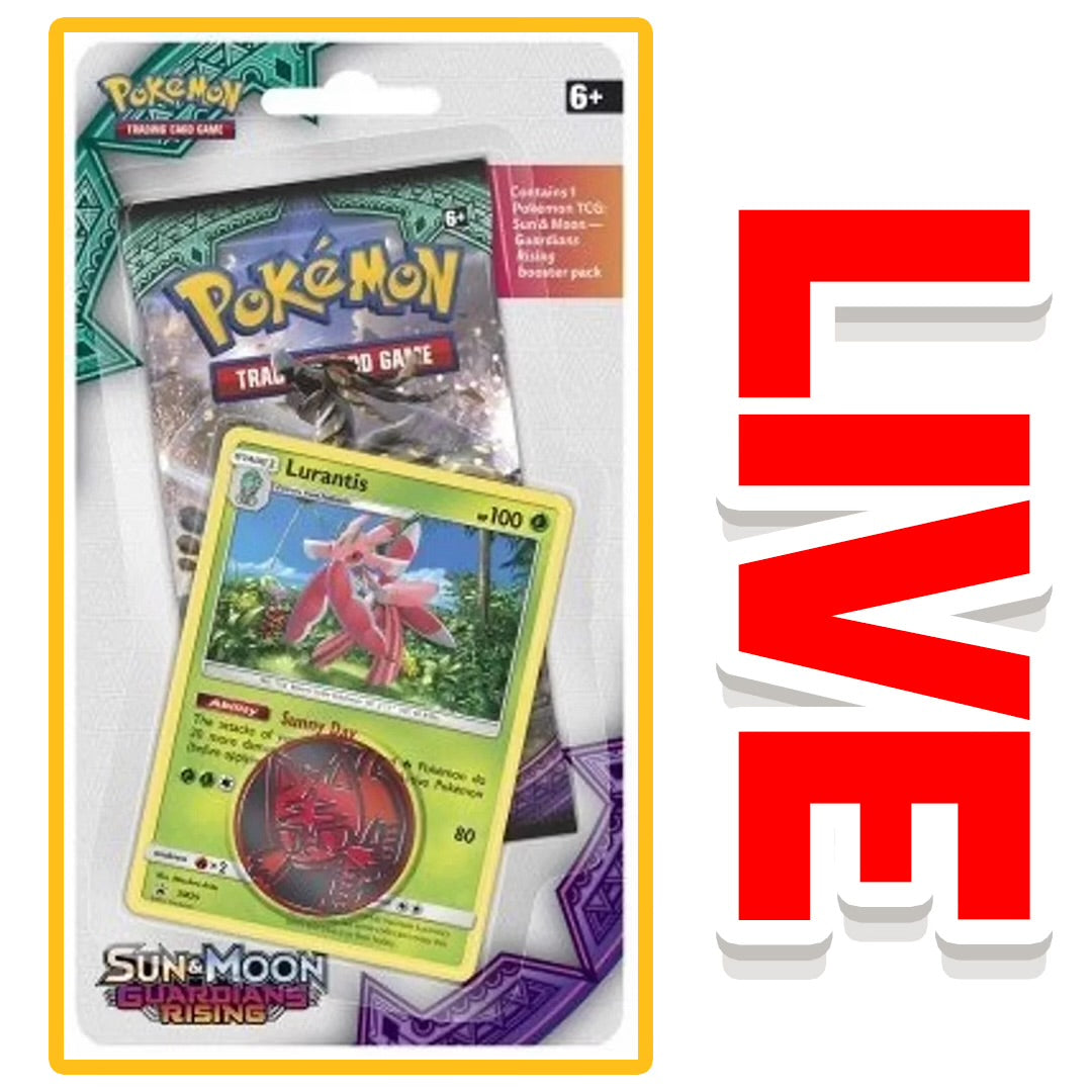 Pokemon TCG: Sun&Moon-Guardians Rising Checklane Blister Pack (Lurantis)