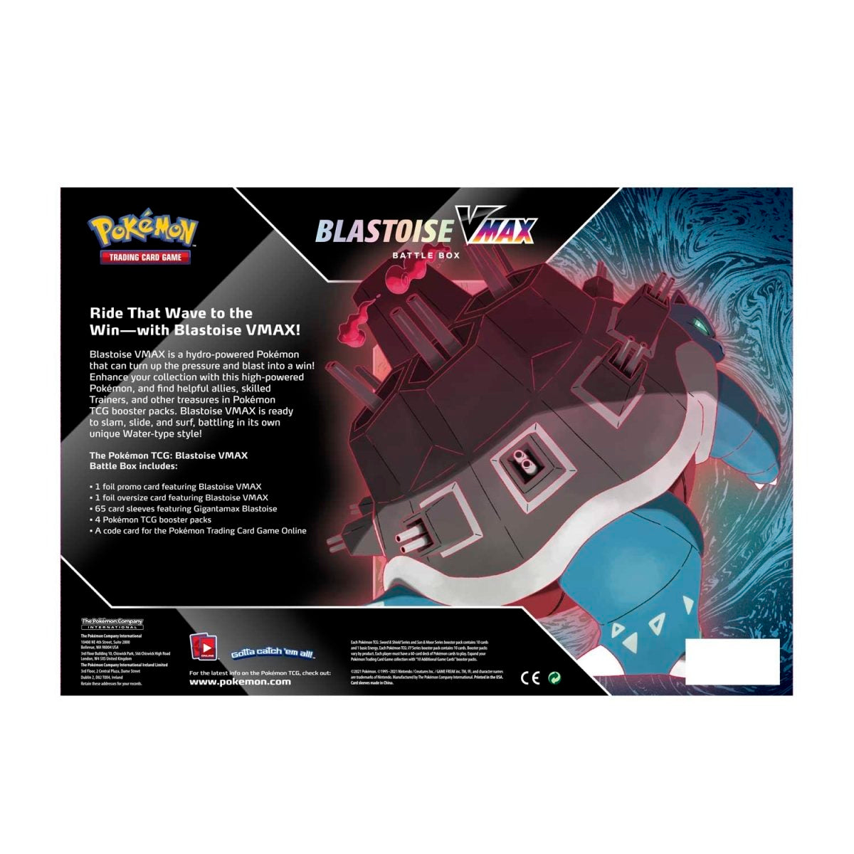 Pokemon TCG: Blastoise VMAX Collection Box