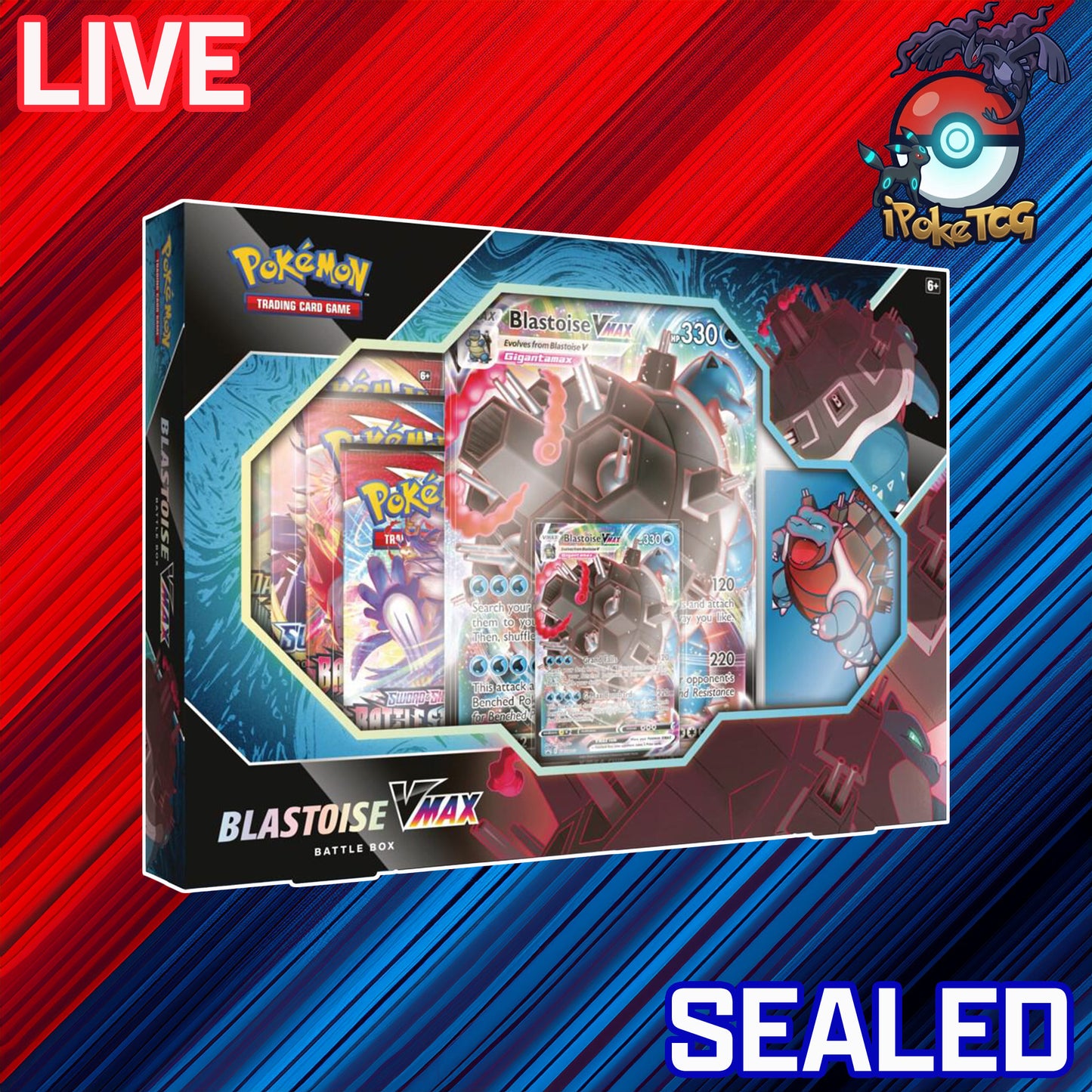 Pokemon TCG: Blastoise VMAX Battle Box