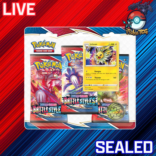 Pokemon TCG: Sword & Shield - Battle Styles 3-Pack (Jolteon)
