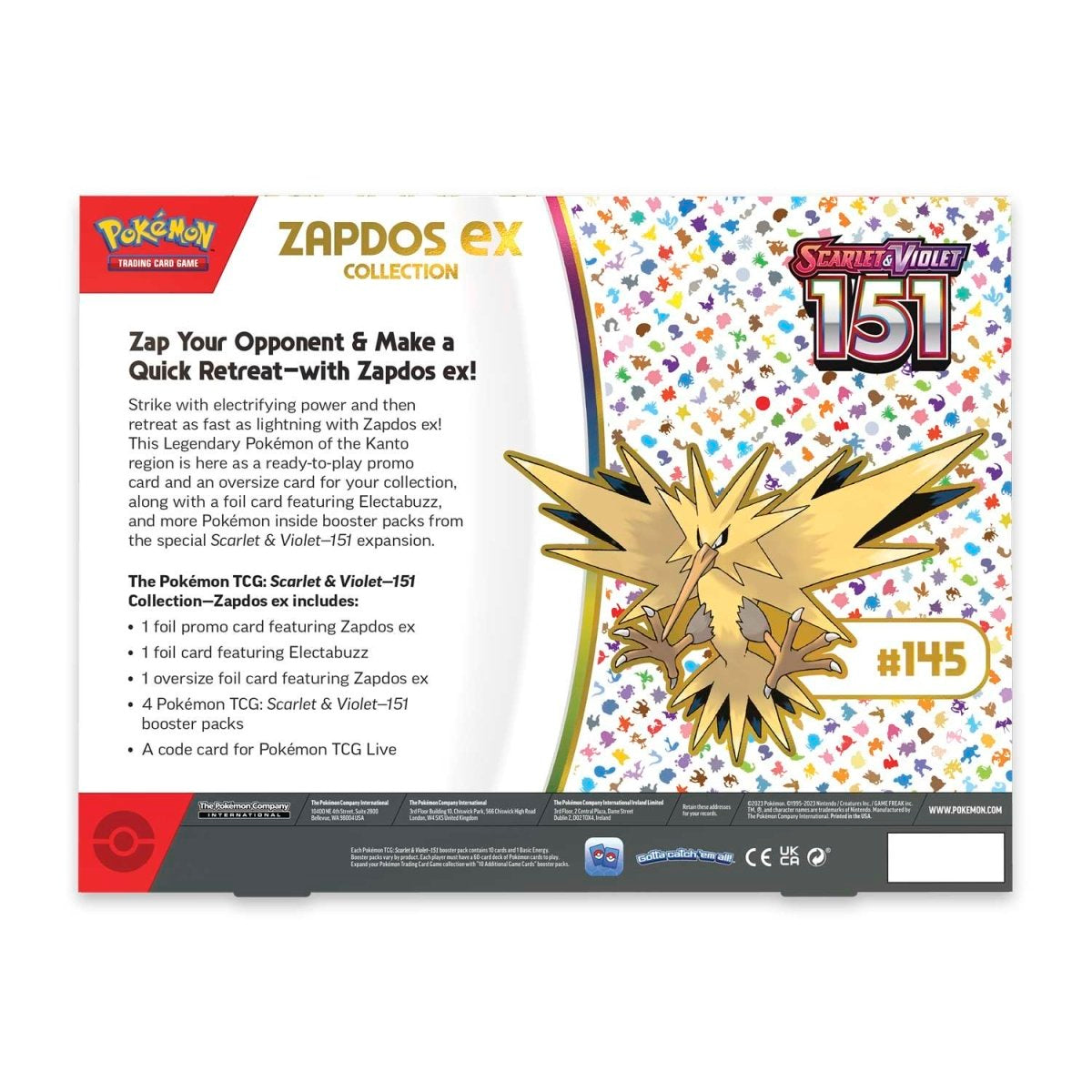 Pokemon TCG: Scarlet & Violet-151 Collection (Zapdos ex)