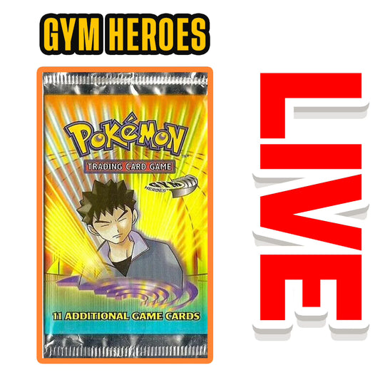 (2000) Pokemon TCG: Gym Heroes Unlimited Booster Pack *(Box Fresh)*