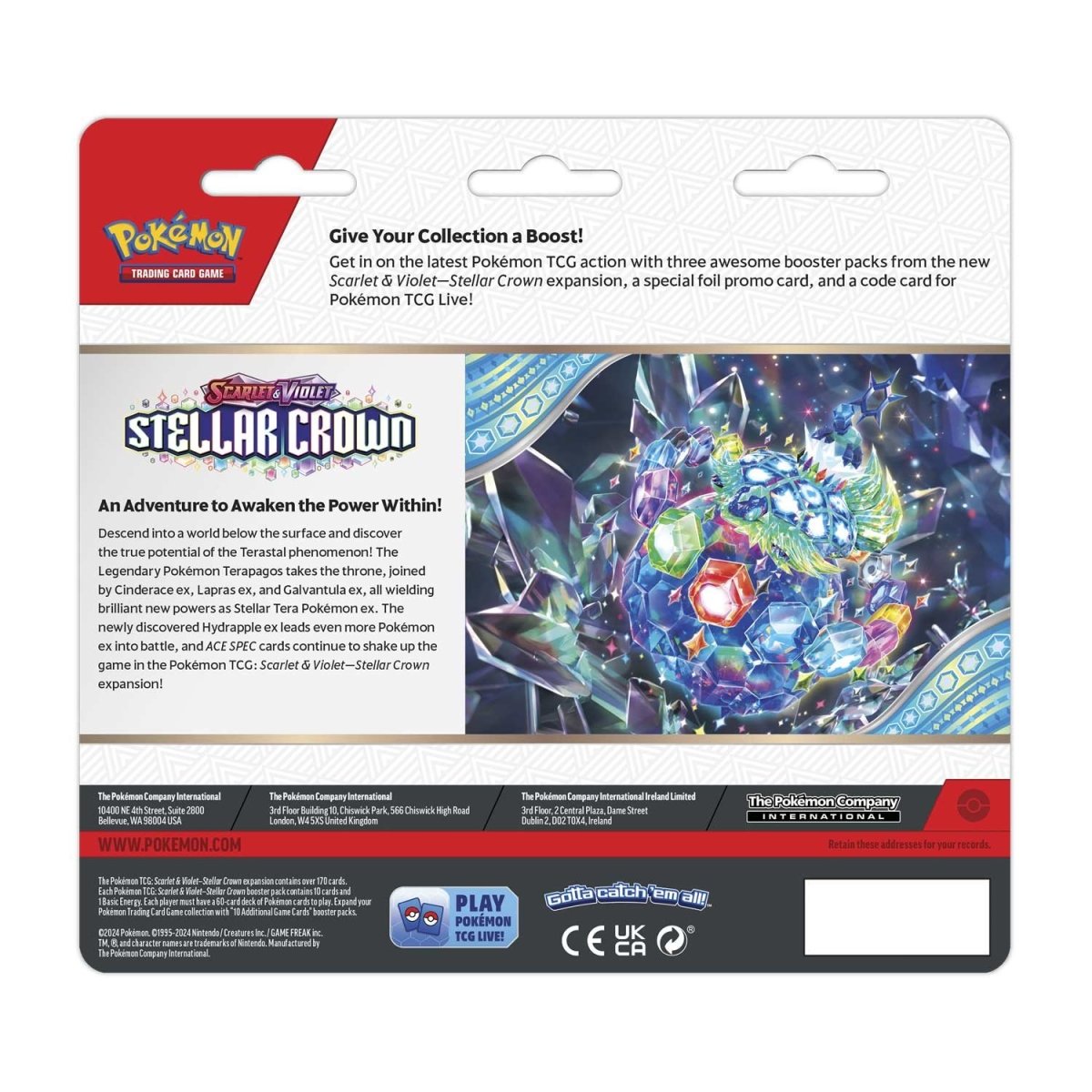 Pokemon TCG: Scarlet & Violet-Stellar Crown 3 Booster Packs