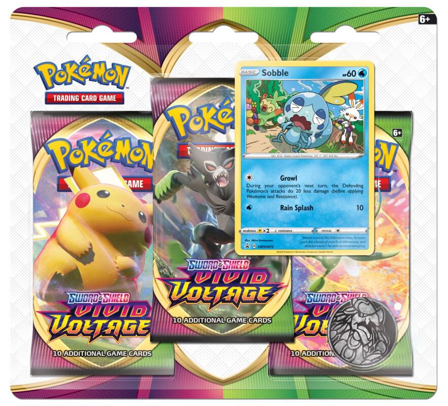 Pokemon TCG: Sword & Shield-Vivid Voltage 3-Pack (Sobble)