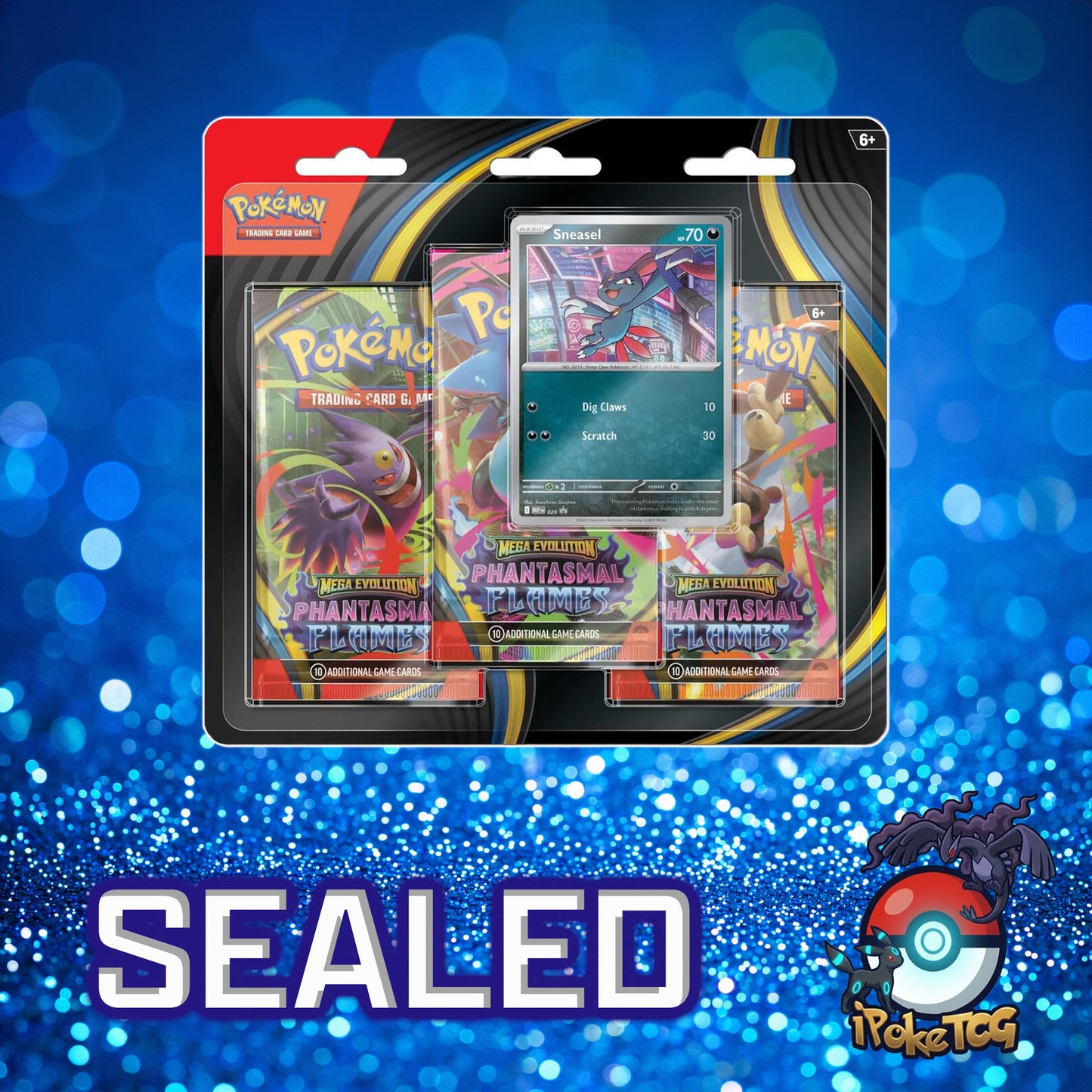 Pokemon TCG: Mega Evolutions - Phantasmal Flames - 3 Pack Blister