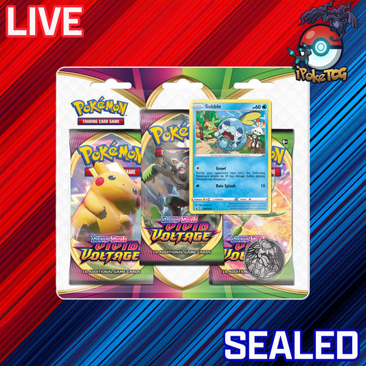 Pokemon TCG: Sword & Shield-Vivid Voltage 3-Pack (Sobble)
